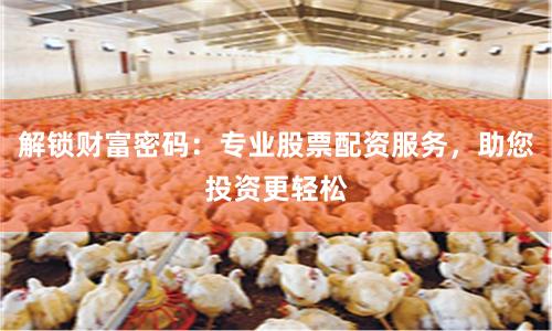 解锁财富密码：专业股票配资服务，助您投资更轻松